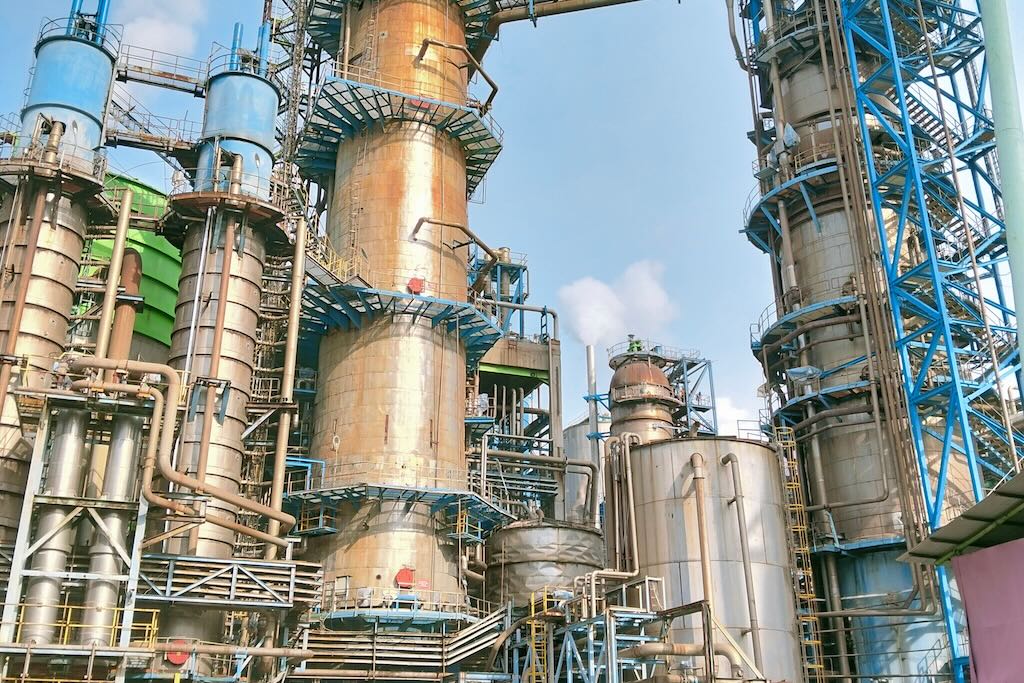 face of pulp Mill that produce pulp, paper, and tissue